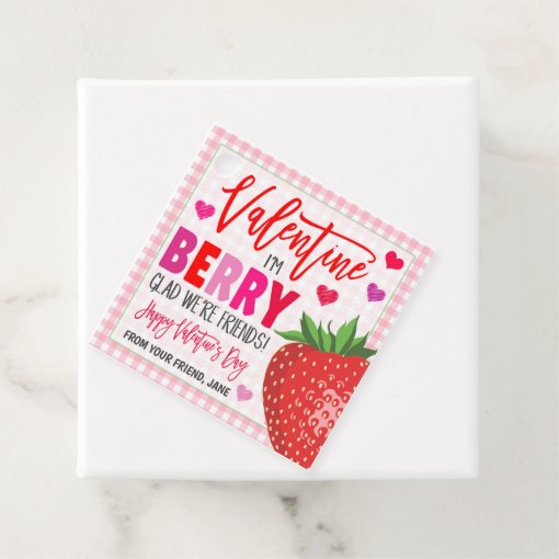 Valentine Strawberry Gift Tag | Zazzle