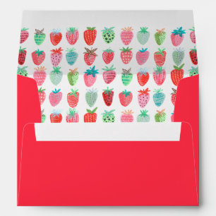 Valentine Strawberry Sweet Pre-addressed Envelope