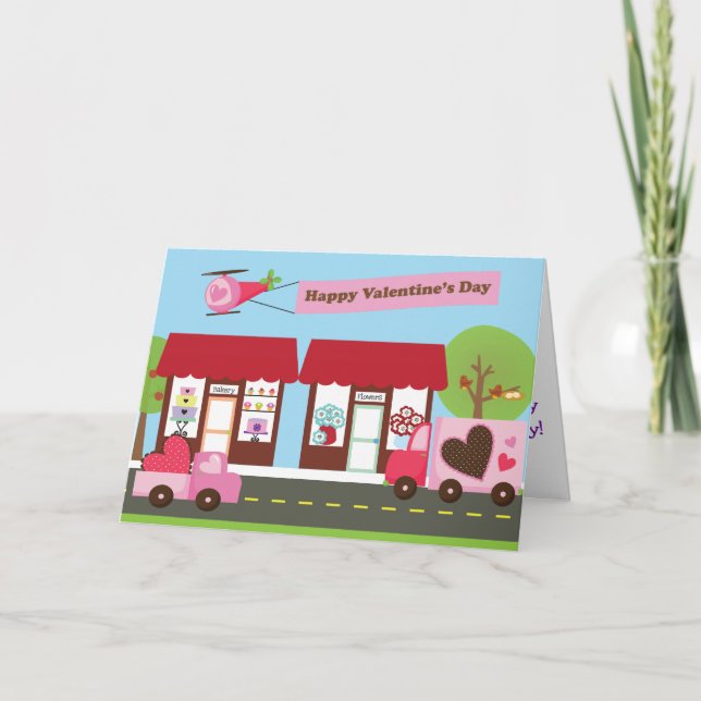 Valentine Street 5x7 Greeting Card (Front)