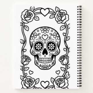 Valentine Sugar Skull Notebook