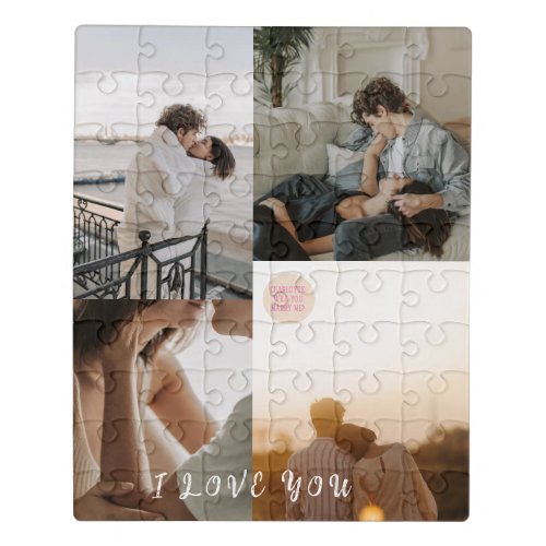 Valentine Surprise Proposal Marry Me Photo Collage Jigsaw Puzzle