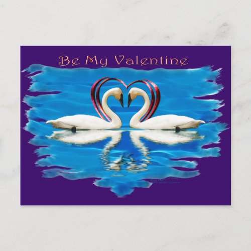 Valentine Swan Collection Holiday Postcard