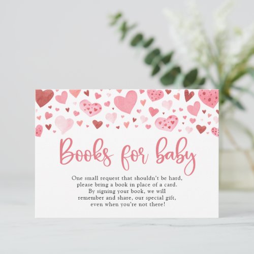 Valentine Sweetheart Baby Shower Diaper Raffle Enclosure Card