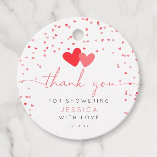 Valentine Sweetheart Baby Shower Favor Gift Tags