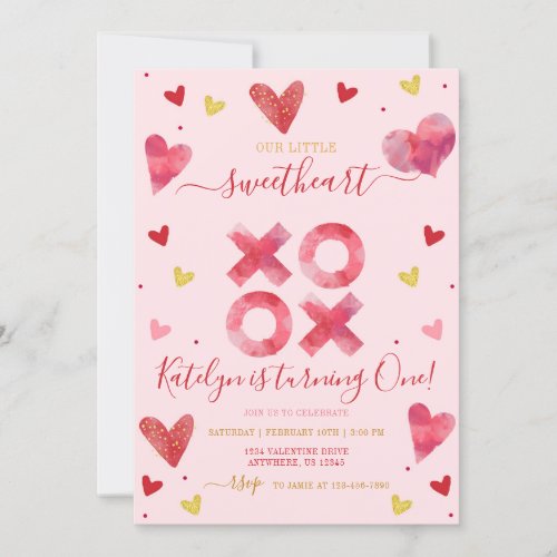 Valentine Sweetheart Birthday Invitation