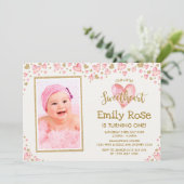 Valentine Sweetheart Birthday Invitation ANY AGE (Standing Front)