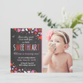 Valentine Sweetheart Birthday Party Invitation (Standing Front)