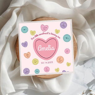 Valentine Sweetheart Candy Birthday Paper Napkin