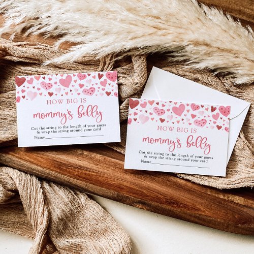 Valentine Sweetheart How Big is Mommys Belly Enclosure Card