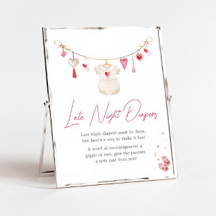 Valentine Sweetheart Late Night Diapers Poster
