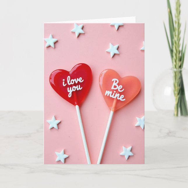 Valentine Sweetheart Lollipop Card (Front)