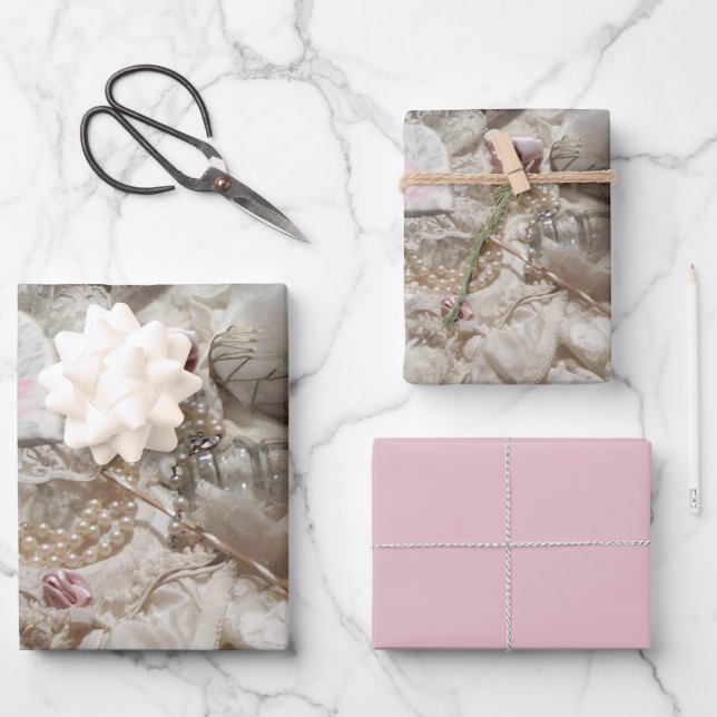 Valentine Sweetheart Wrapping Paper Sheets (Front)