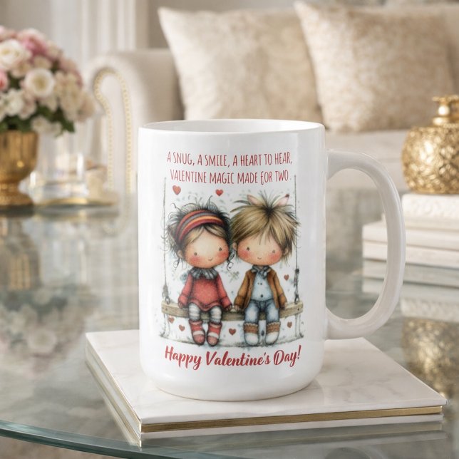 Valentine Swing Kids Illustration  Coffee Mug (Creator Uploaded)