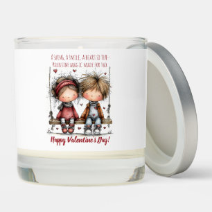 Valentine Swing Kids Illustration Scented Candle