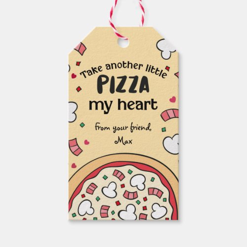 Valentine Take another little PIZZA my Heart Gift Tags