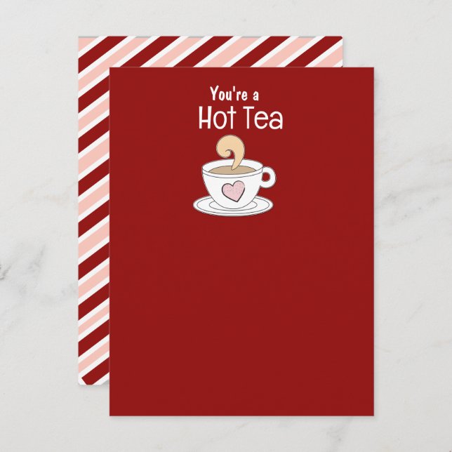 Valentine Tea Party Favor Postcard (Front/Back)