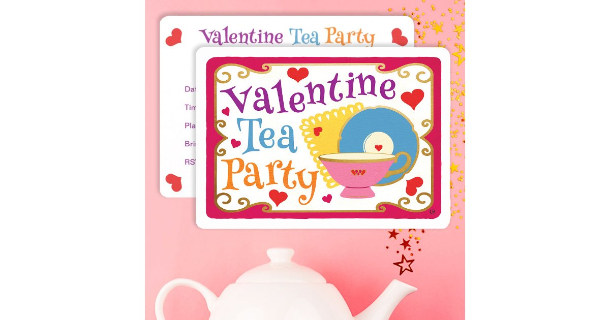 Valentine Tea Party Invitation Zazzle