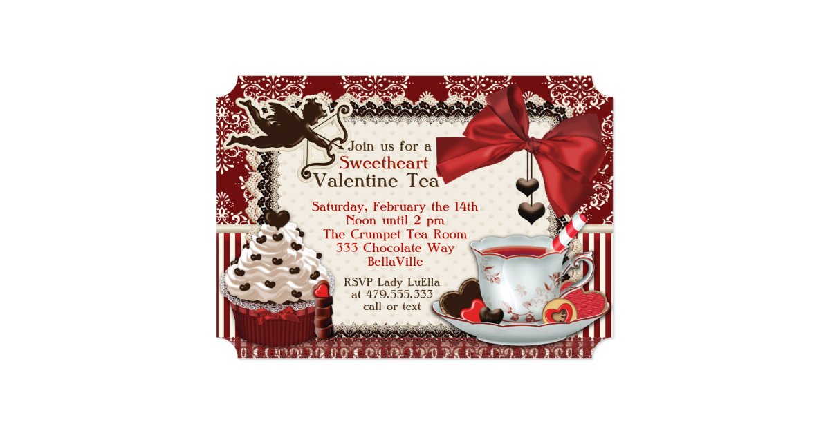Valentine Tea Party Invitations