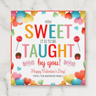Valentine Teacher Gift Tag