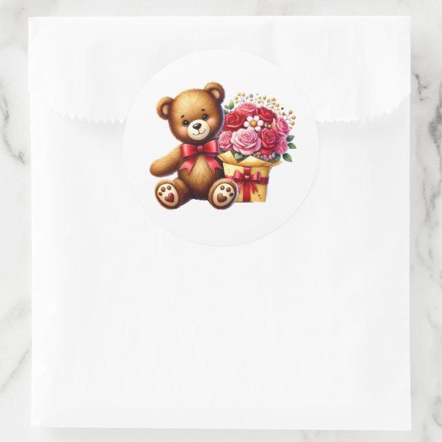 Valentine Teddy Stickers (Bag)
