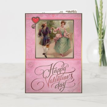 Valentine.the Lady And Gentleman Dancing. Holiday Card by VintageStyleStudio at Zazzle