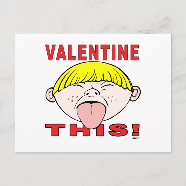 Valentine This!  Boy Holiday Postcard (Front)