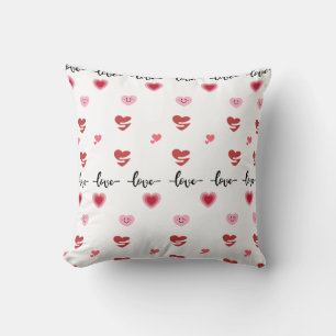 Valentine Throw Pillow love text