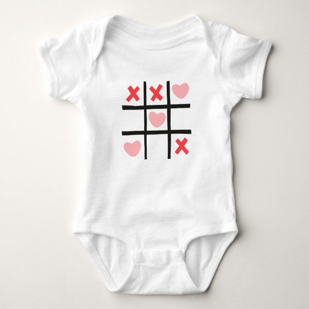 Valentine Tic Tac Toe Baby Bodysuit | Zazzle