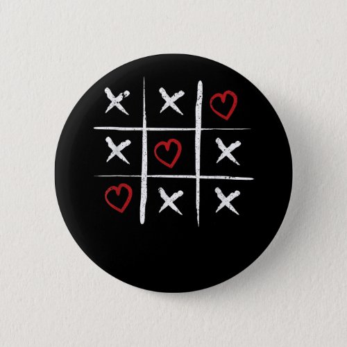 Valentine Tic Tac Toe Hearts Valentines Day Valent Button