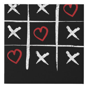 Tic tac toe love personalise poster - TenStickers