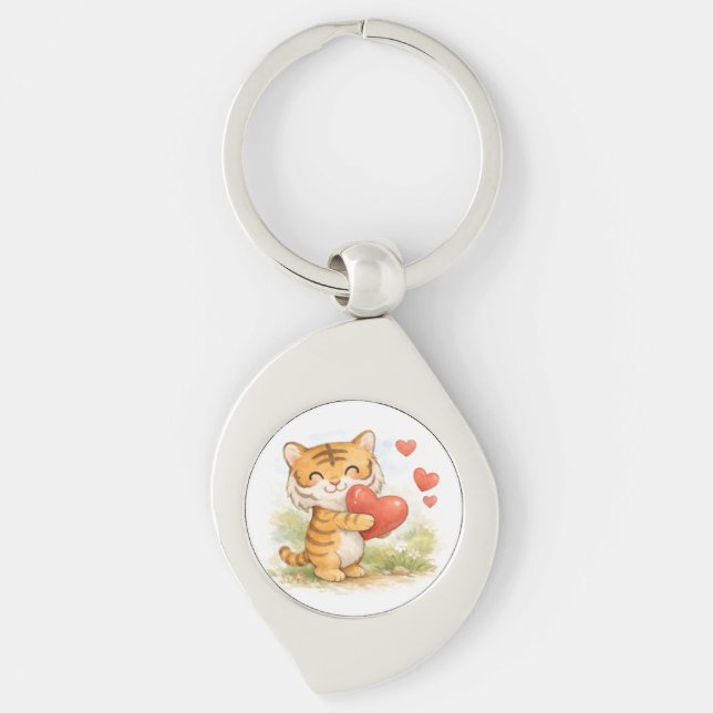 Valentine Tiger Keychain (Front)