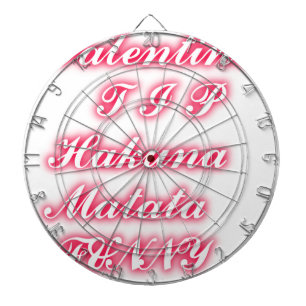 Valentine Tip: Hakuna Matata Funny Text Art Print Dartboard With Darts