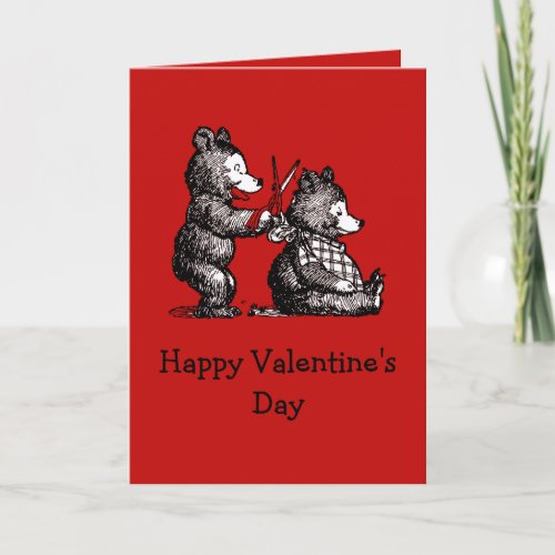 Valentine to Beary Nice Hairdresser Thank You Card