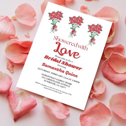 Valentine tree of heart Arch Bridal Shower  Invitation