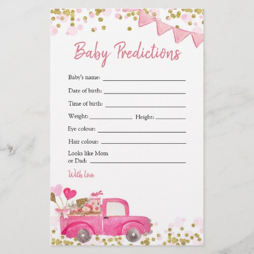 Valentine Truck Sweetheart Baby Predictions