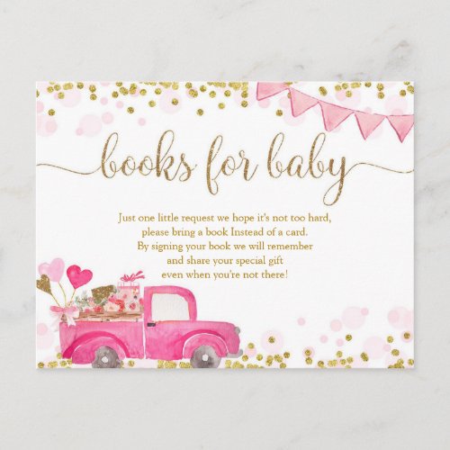 Valentine Truck Sweetheart Books For Baby Invitation Postcard