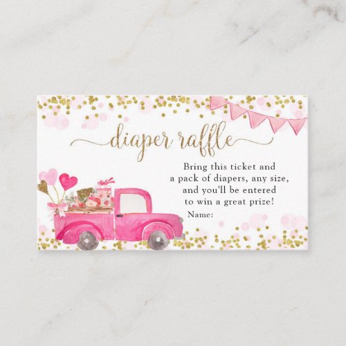 Valentine Truck Sweetheart Diaper Raffle
