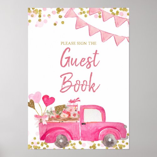 Valentine Truck Sweetheart Guest Book