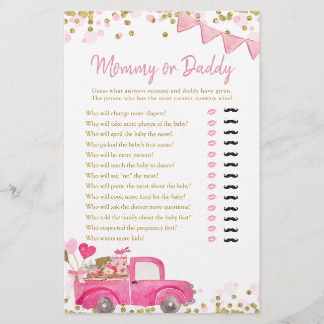 Valentine Truck Sweetheart Mommy or Daddy (Front)