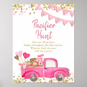 Valentine Truck Sweetheart Pacifier Hunt Poster