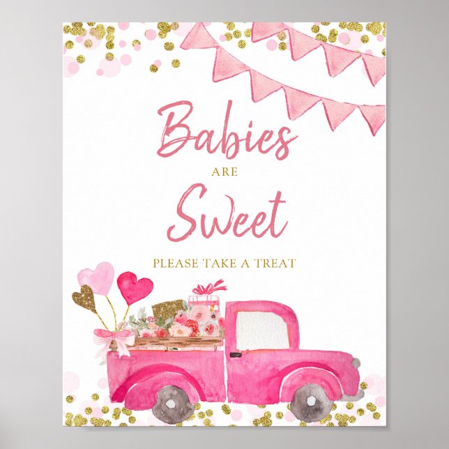 Valentine Truck Sweetheart Please Take a Treat Poster (Front)
