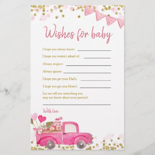 Valentine Truck Sweetheart Wishes For Baby