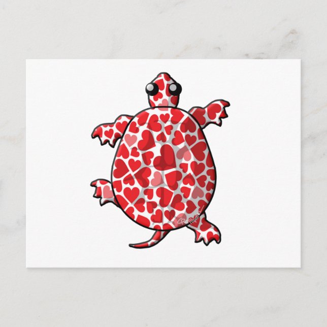 Valentine Turtles Holiday Postcard (Front)