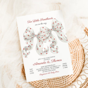 Valentine Twins Baby Shower Invitation
