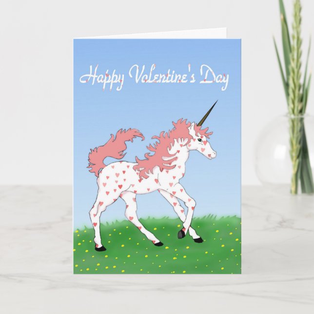 Valentine Unicorn Card (Front)
