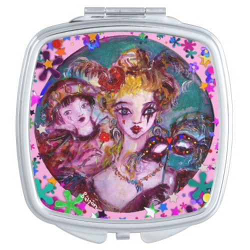 VALENTINE VENETIAN MASQUERADE CONFETTI COMPACT MIRROR