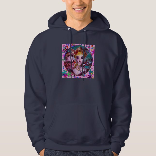 VALENTINE VENETIAN MASQUERADE CONFETTI HOODIE (Front)
