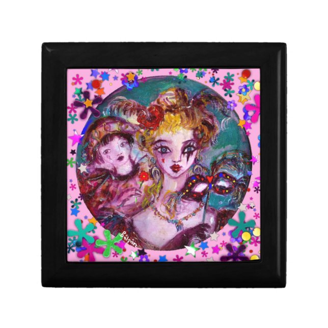 VALENTINE VENETIAN MASQUERADE CONFETTI JEWELRY BOX (Front)