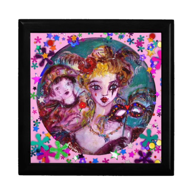 VALENTINE VENETIAN MASQUERADE CONFETTI KEEPSAKE BOX (Front)