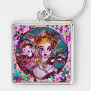 VALENTINE VENETIAN MASQUERADE CONFETTI KEYCHAIN